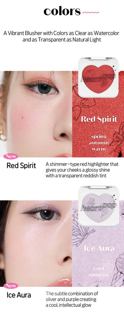 ETUDE Heart Pop Blusher 4g - Daebak