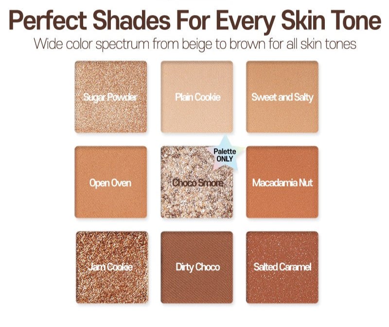 ETUDE Play Color Eyes 9-Color 7.2g Cookie Chips - Daebak