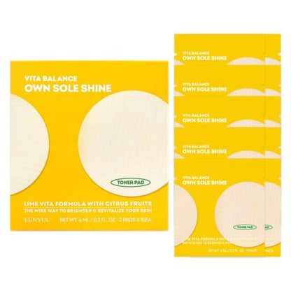 EUNYUL Vita Balance Own Sole Shine Toner Pad 2 Pads*10ea - Daebak