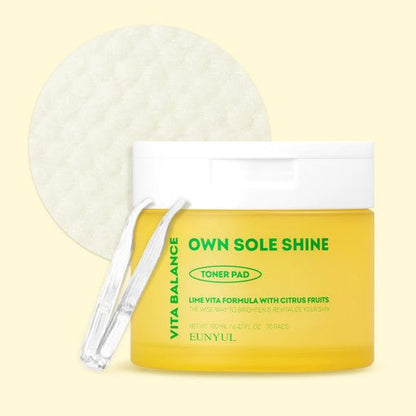 EUNYUL VITA BALANCE OWN SOLE SHINE Toner Pad 70 Pads/190ml - Daebak
