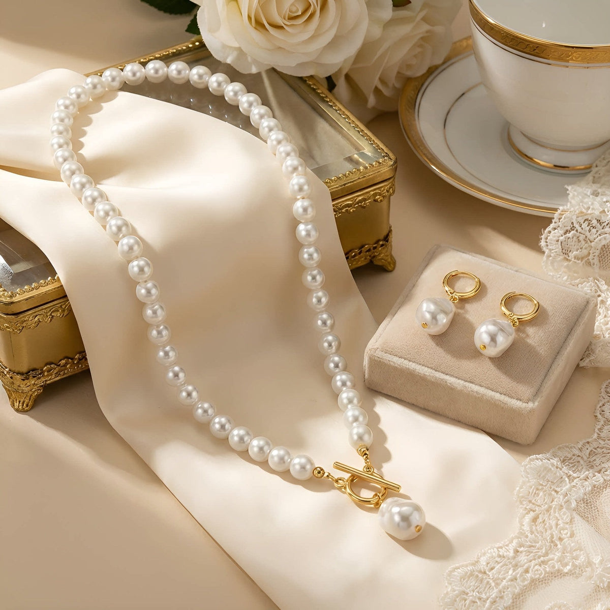Exquisite Elegant Retro Shaped Baroque Pearl Korean Style Rings - Daebak