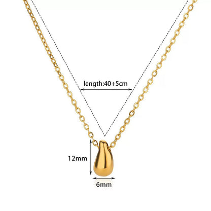 Fashion Korean Style Niche Water Drop Female Simple Personality Gold-plated Necklaces - Daebak