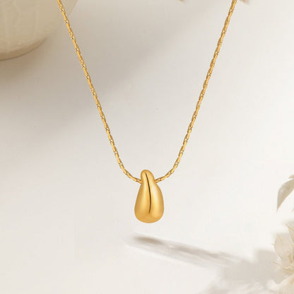 Fashion Korean Style Niche Water Drop Female Simple Personality Gold-plated Necklaces - Daebak