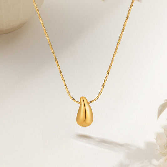 Fashion Korean Style Niche Water Drop Female Simple Personality Gold-plated Necklaces - Daebak