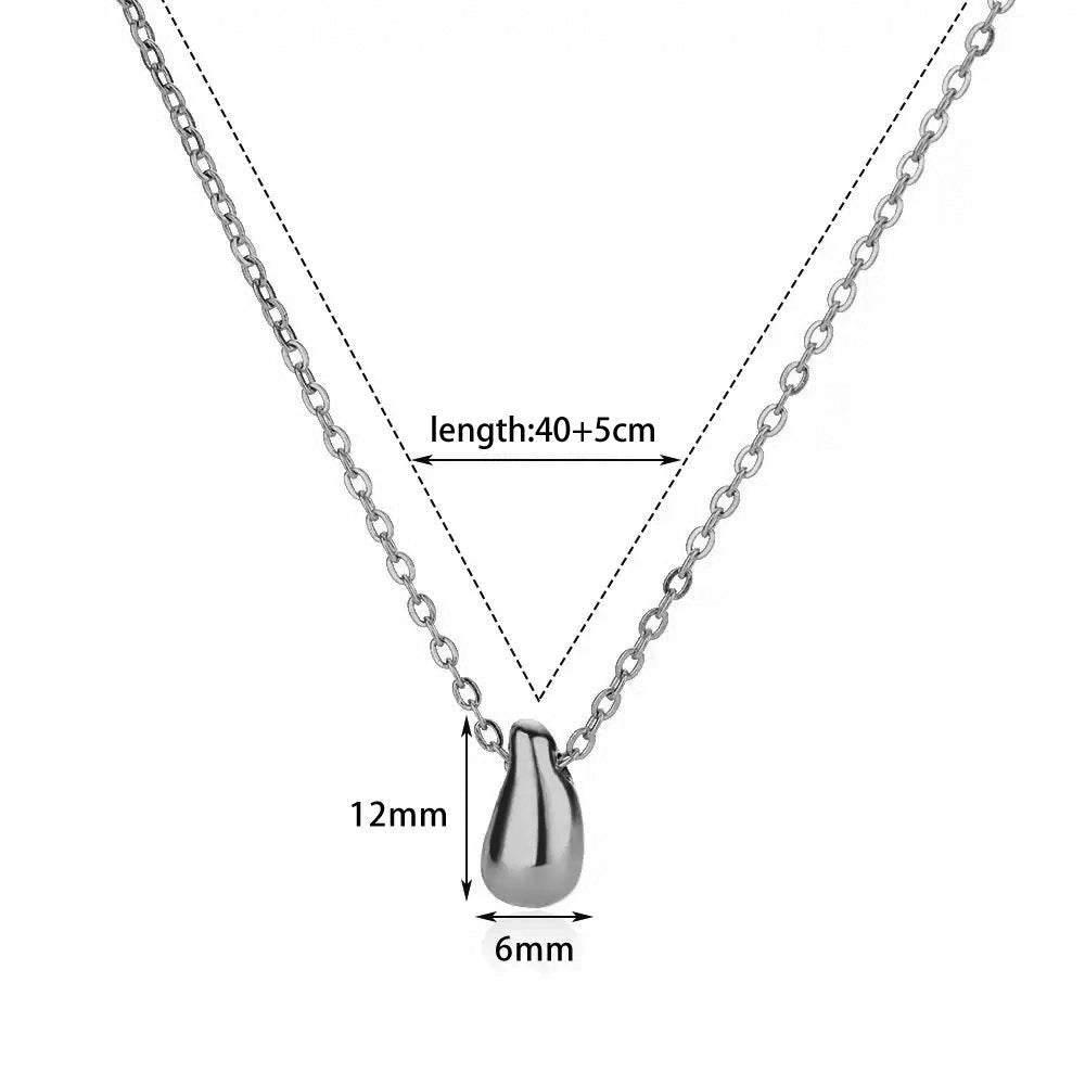 Fashion Korean Style Niche Water Drop Female Simple Personality Gold-plated Necklaces - Daebak