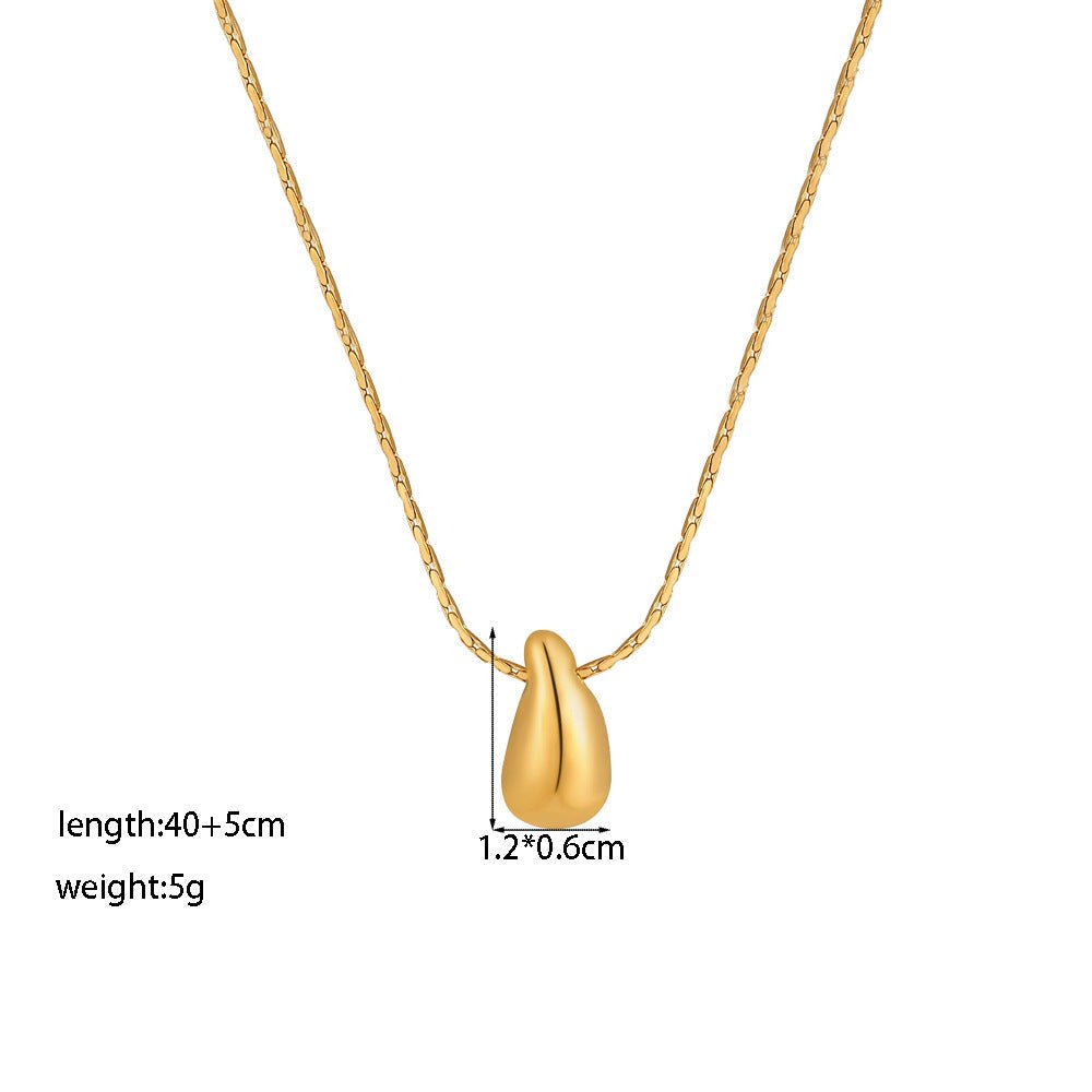 Fashion Korean Style Niche Water Drop Female Simple Personality Gold-plated Necklaces - Daebak