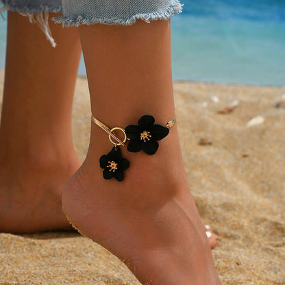 Fashion Simple All-match Flowers Anklet OT Buckle - Daebak