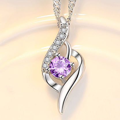 Feather Of Heaven Link Korean Crystal Allure Pendant - Daebak