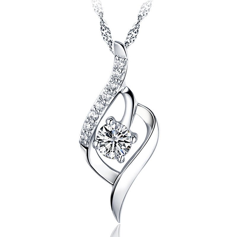 Feather Of Heaven Link Korean Crystal Allure Pendant - Daebak
