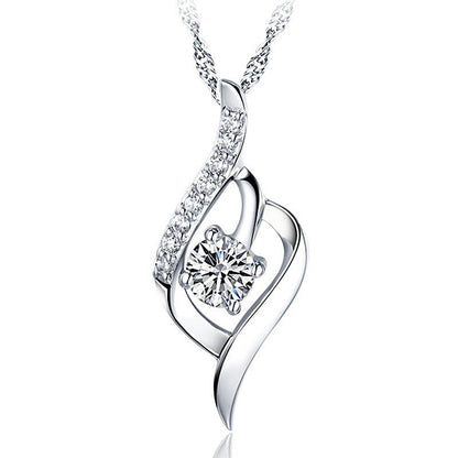 Feather Of Heaven Link Korean Crystal Allure Pendant - Daebak