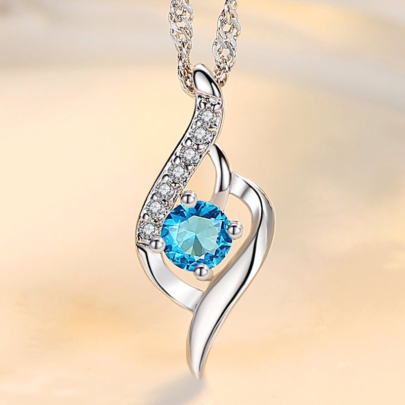 Feather Of Heaven Link Korean Crystal Allure Pendant - Daebak