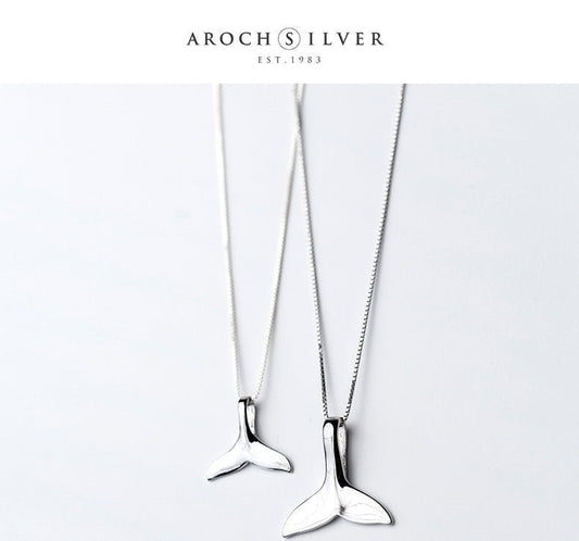Female Beauty Fish Tail Dolphin Clavicle Necklaces - Daebak