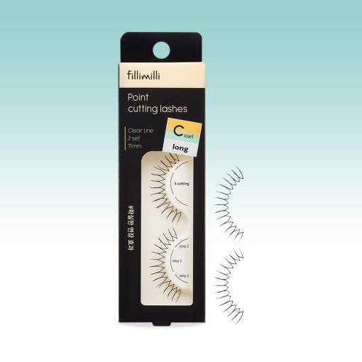 Fillimilli Point Cutting Lashes #SUPER LONG C-CURL (11mm) - Daebak