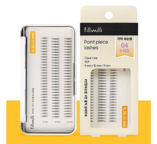 Fillimilli Point Piece Lashes (9,10,11MM) (90pcs) #A-SHAPE - Daebak
