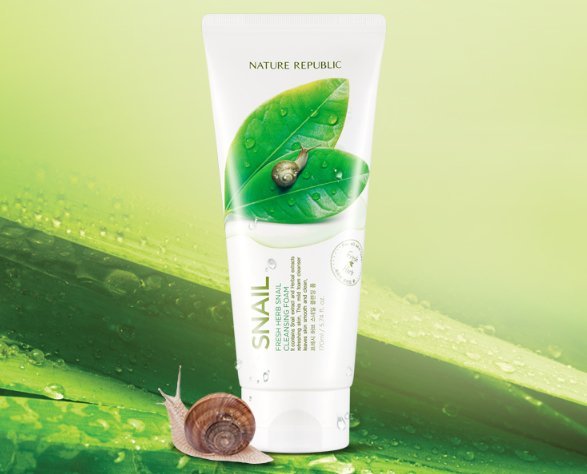 Fresh Herb Cleansing Foam Snail - Daebak