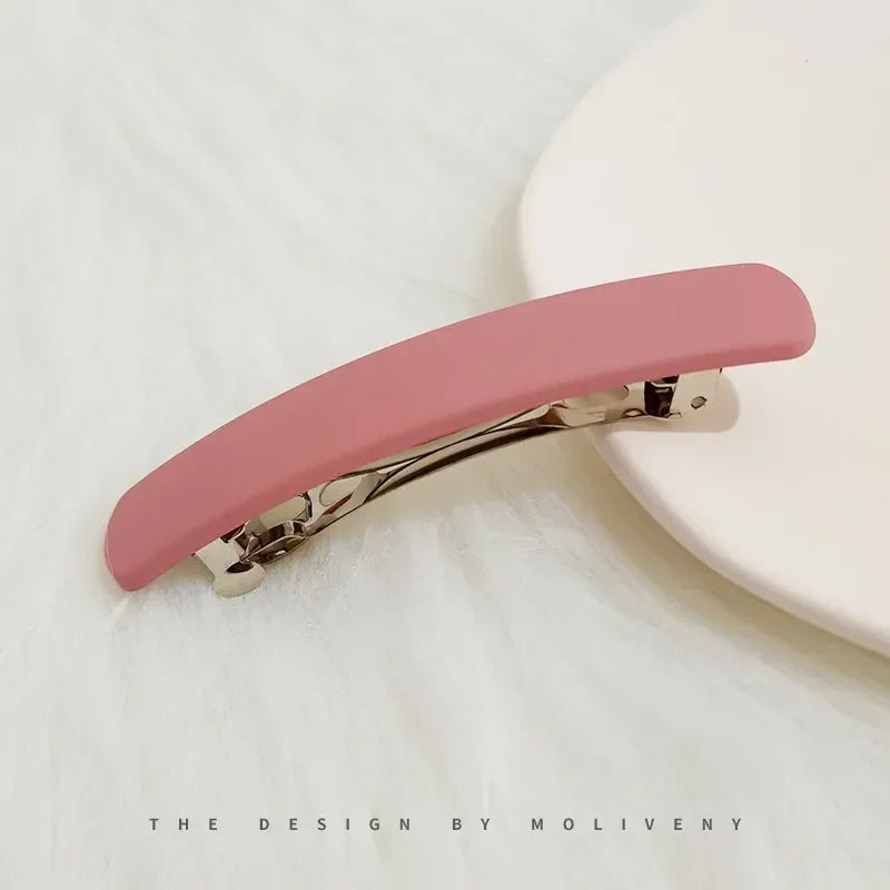 Frosted Back of The Head Hair Clips Headdress Female Lady Simple Large Hair Clip Spring Clip Hair Styling Hairpin Korean Fashion - Daebak
