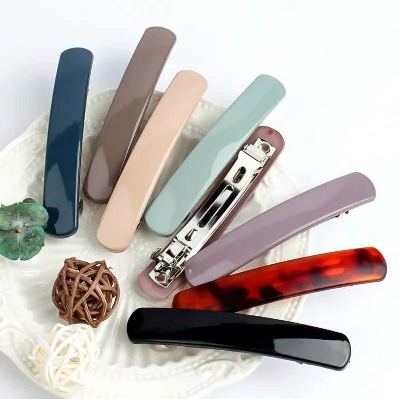 Frosted Back of The Head Hair Clips Headdress Female Lady Simple Large Hair Clip Spring Clip Hair Styling Hairpin Korean Fashion - Daebak