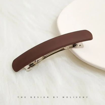 Frosted Back of The Head Hair Clips Headdress Female Lady Simple Large Hair Clip Spring Clip Hair Styling Hairpin Korean Fashion - Daebak