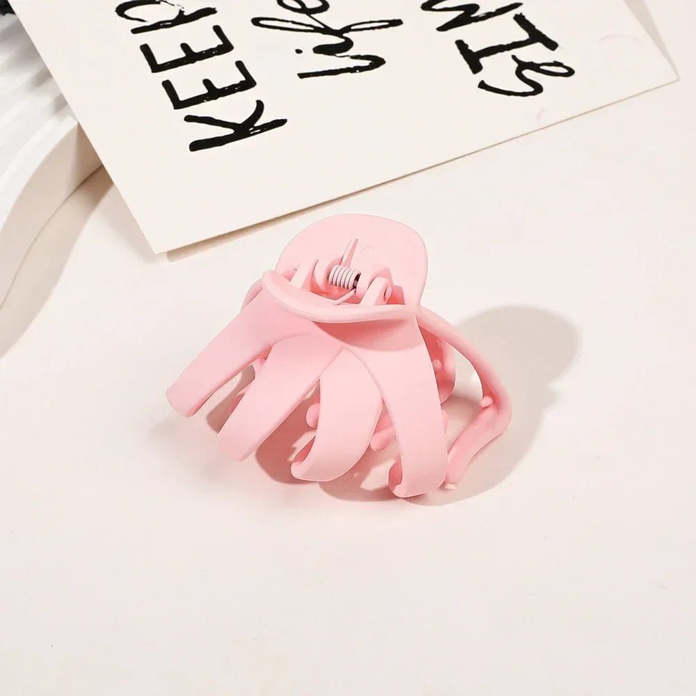 Frosted Octopus Hair Claw Solid Color Ponytail Clip Korean Simple Women Girls Non-Slip Shark Claw Irregular Hair Accessories - Daebak