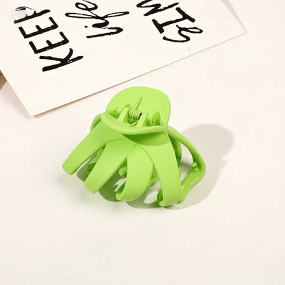 Frosted Octopus Hair Claw Solid Color Ponytail Clip Korean Simple Women Girls Non-Slip Shark Claw Irregular Hair Accessories - Daebak