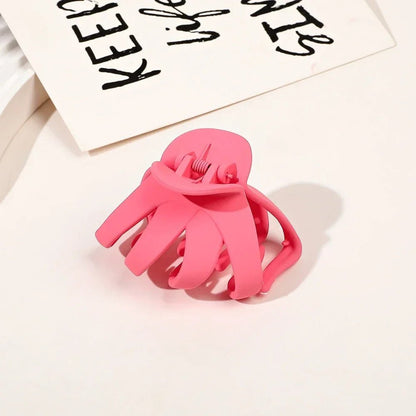 Frosted Octopus Hair Claw Solid Color Ponytail Clip Korean Simple Women Girls Non-Slip Shark Claw Irregular Hair Accessories - Daebak