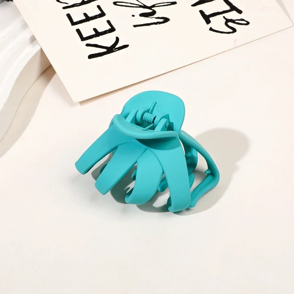 Frosted Octopus Hair Claw Solid Color Ponytail Clip Korean Simple Women Girls Non-Slip Shark Claw Irregular Hair Accessories - Daebak