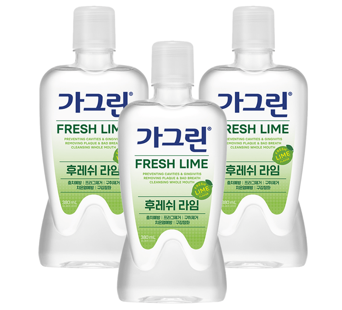 Gagreen FRESH LIME Mouthwash 380mlX3ea - Daebak