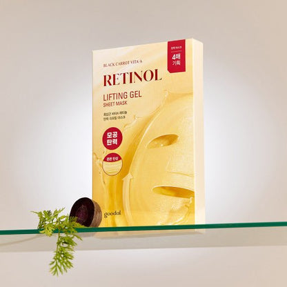 goodal Black Carrot Vita-A Retinol Lifting Gel Sheet Mask 4P - Daebak