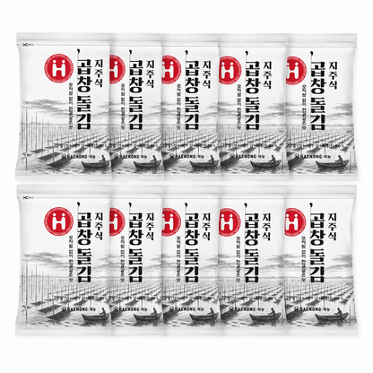 [Haenong] Pole-Raised Gopchang Dol Gim Seaweed (10 Sheets, 22g, 0.78 oz) - Daebak