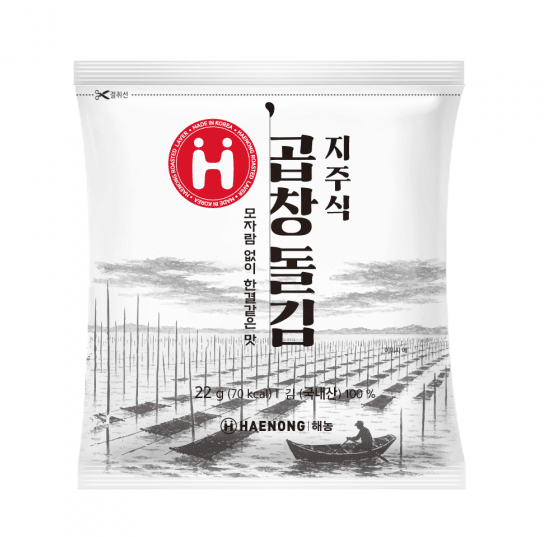 [Haenong] Pole-Raised Gopchang Dol Gim Seaweed (10 Sheets, 22g, 0.78 oz) - Daebak