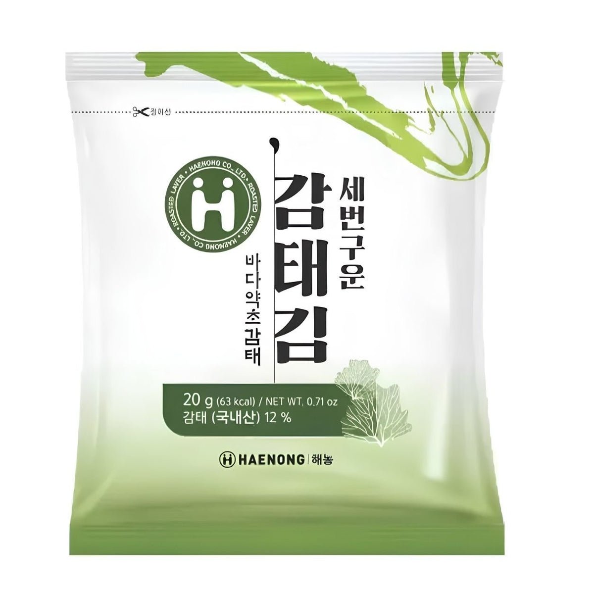 [Haenong] Roasted Gamtae Seaweed (20g, 0.71 oz) - Daebak