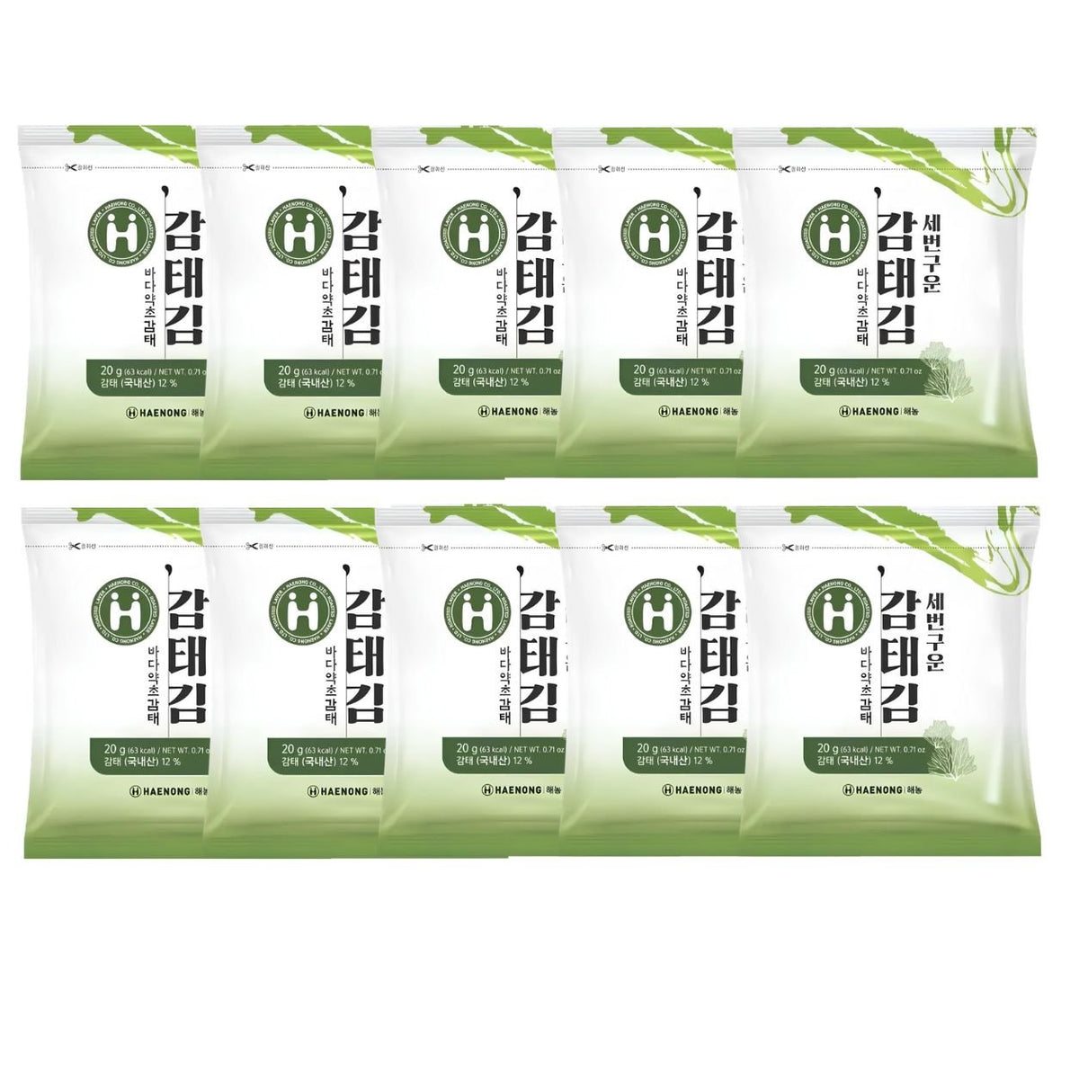 [Haenong] Roasted Gamtae Seaweed (20g, 0.71 oz) - Daebak