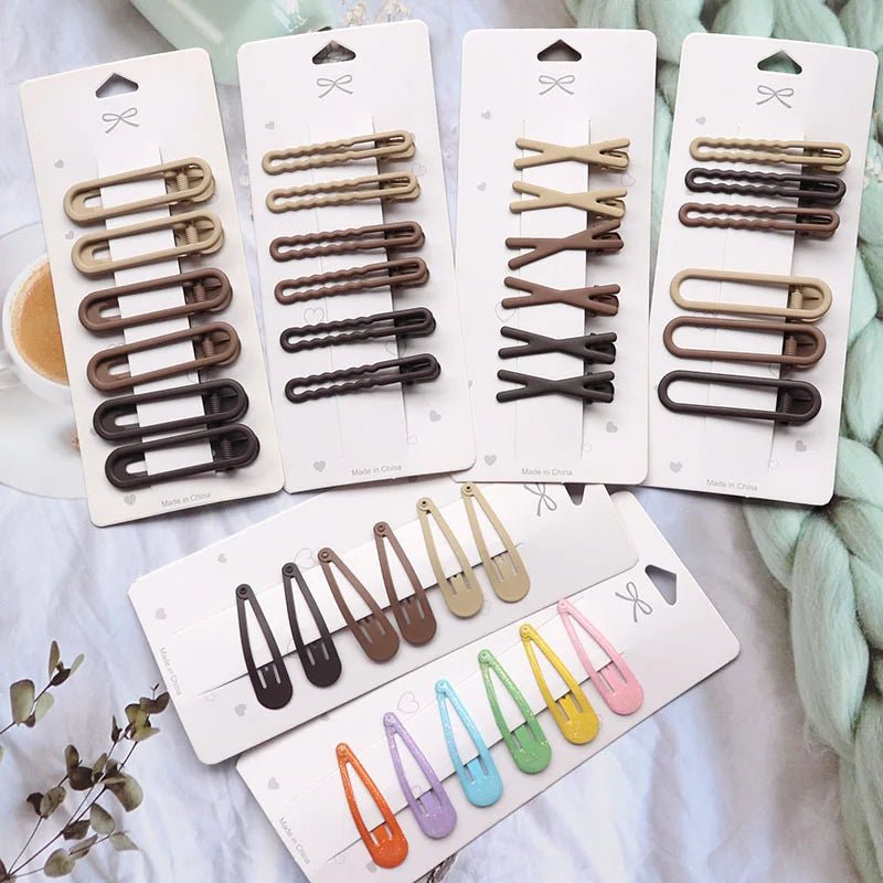 Hair Clip Accessories for Women Pinzas Para El Cabello Pince Cheveux for Girls Pelo Korean Cute Brown Side Femme Pins - Daebak