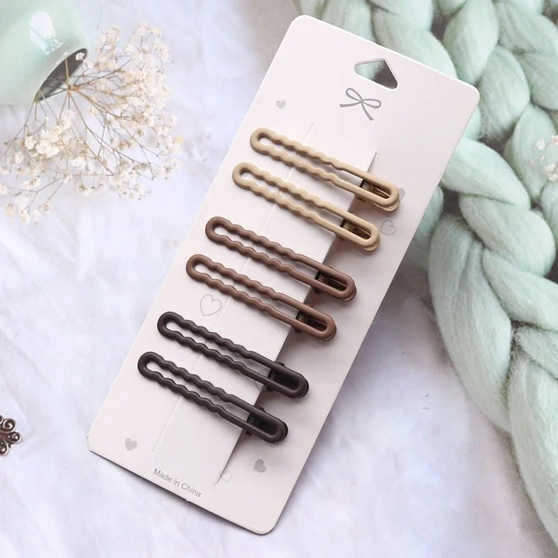 Hair Clip Accessories for Women Pinzas Para El Cabello Pince Cheveux for Girls Pelo Korean Cute Brown Side Femme Pins - Daebak