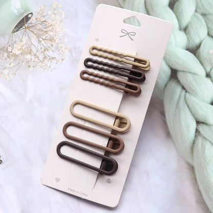 Hair Clip Accessories for Women Pinzas Para El Cabello Pince Cheveux for Girls Pelo Korean Cute Brown Side Femme Pins - Daebak