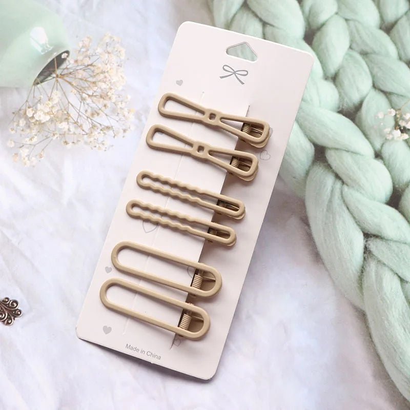 Hair Clip Accessories for Women Pinzas Para El Cabello Pince Cheveux for Girls Pelo Korean Cute Brown Side Femme Pins - Daebak