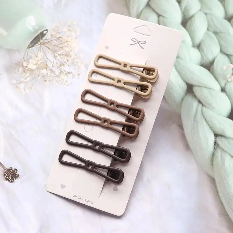 Hair Clip Accessories for Women Pinzas Para El Cabello Pince Cheveux for Girls Pelo Korean Cute Brown Side Femme Pins - Daebak