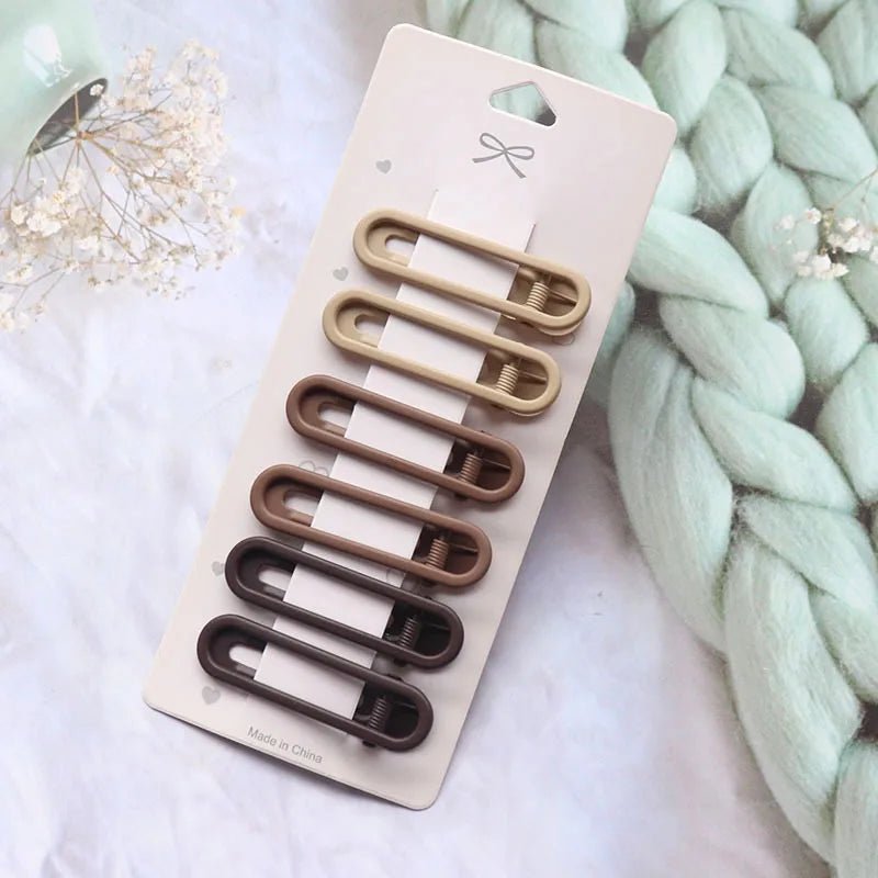 Hair Clip Accessories for Women Pinzas Para El Cabello Pince Cheveux for Girls Pelo Korean Cute Brown Side Femme Pins - Daebak