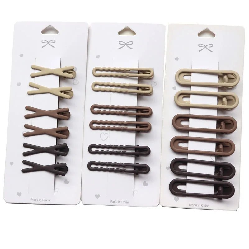 Hair Clip Accessories for Women Pinzas Para El Cabello Pince Cheveux for Girls Pelo Korean Cute Brown Side Femme Pins - Daebak