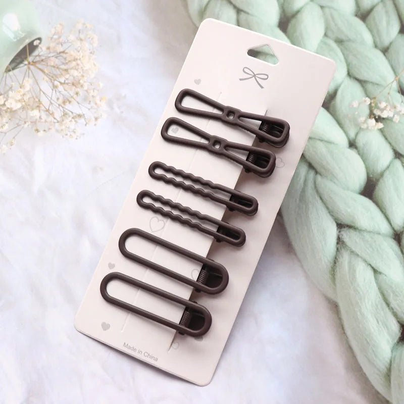 Hair Clip Accessories for Women Pinzas Para El Cabello Pince Cheveux for Girls Pelo Korean Cute Brown Side Femme Pins - Daebak