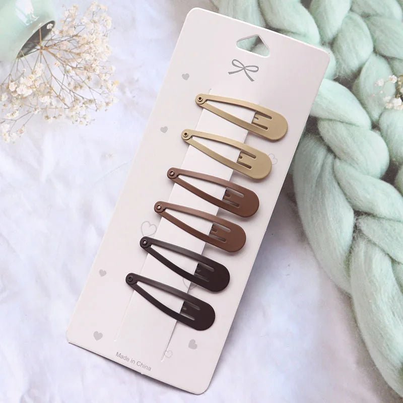 Hair Clip Accessories for Women Pinzas Para El Cabello Pince Cheveux for Girls Pelo Korean Cute Brown Side Femme Pins - Daebak