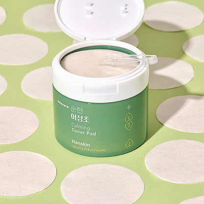 Hanskin Soonhan Houttuynia Calming Toner Pad 160ml(70ea)+160ml(70ea/Refill) - Daebak