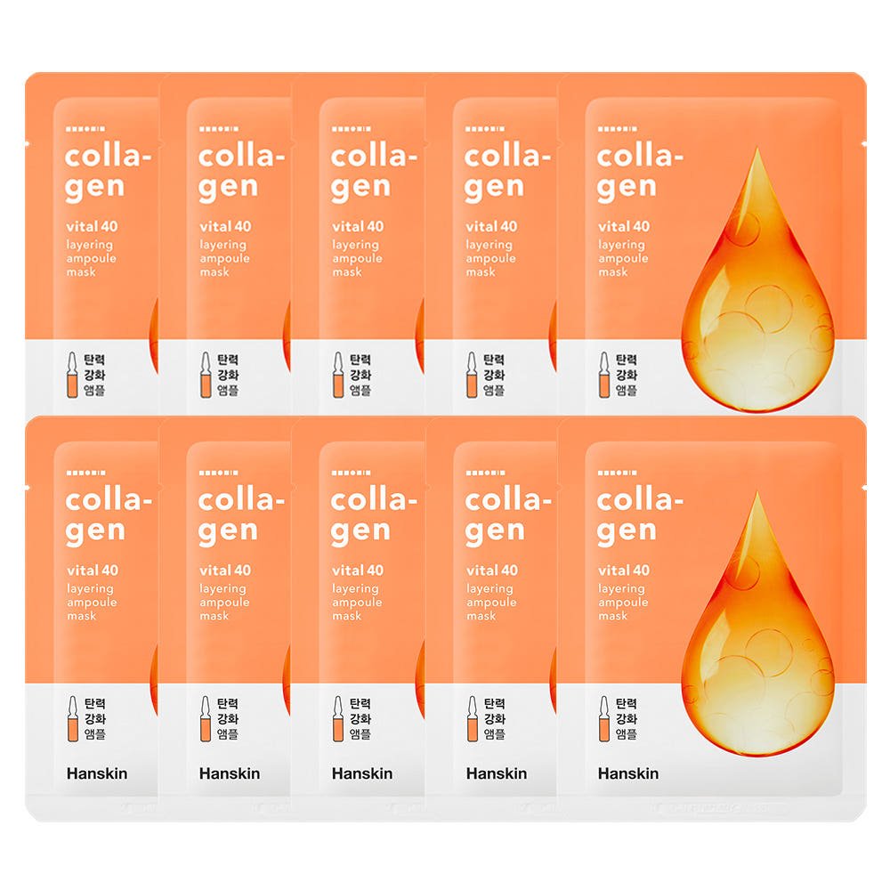 Hanskin Vital 40 Layering Ampoule Mask 21g X 10ea - Daebak