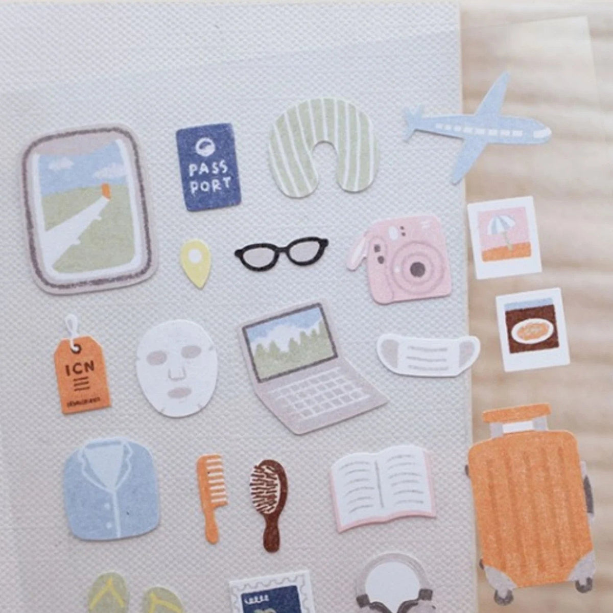 Happy Journey Sticker Set | Korean DIY Scrapbooking and Journal Decor - Daebak