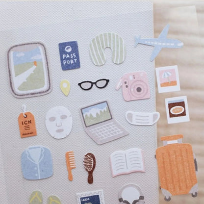 Happy Journey Sticker Set | Korean DIY Scrapbooking and Journal Decor - Daebak