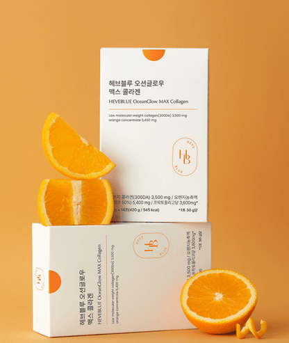 HEVEBLUE Ocean Glow Max Collagen 30g X 14 Sticks - Daebak