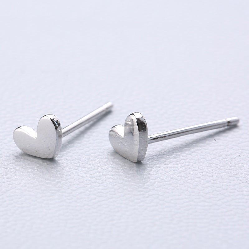 High-grade Bow Small Sier-plated Geometric Korean Earrings - Daebak