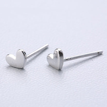 High-grade Bow Small Sier-plated Geometric Korean Earrings - Daebak