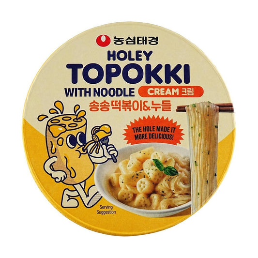 Holey Topokki Cream Sauce Flavor With Glass Noodle - Daebak