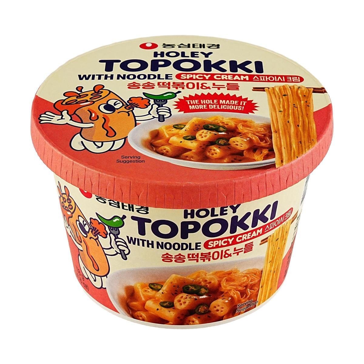 Holey Topokki Spicy Cream Flavor With Glass Noodle - Daebak